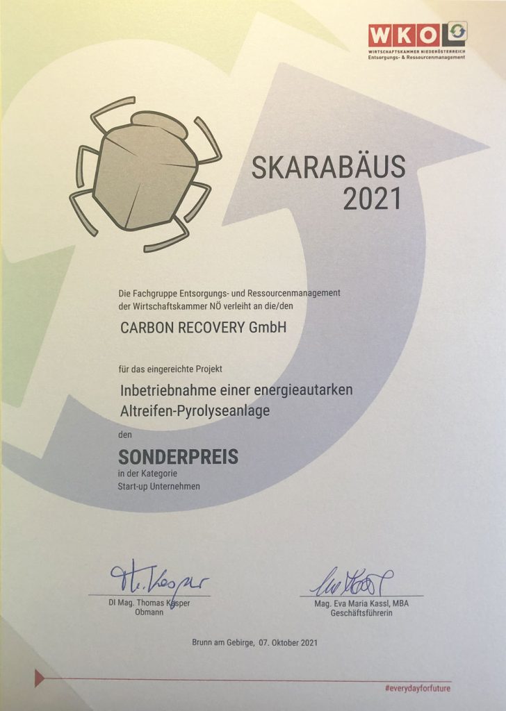 Urkunde Skarabäus Carbon Recovery